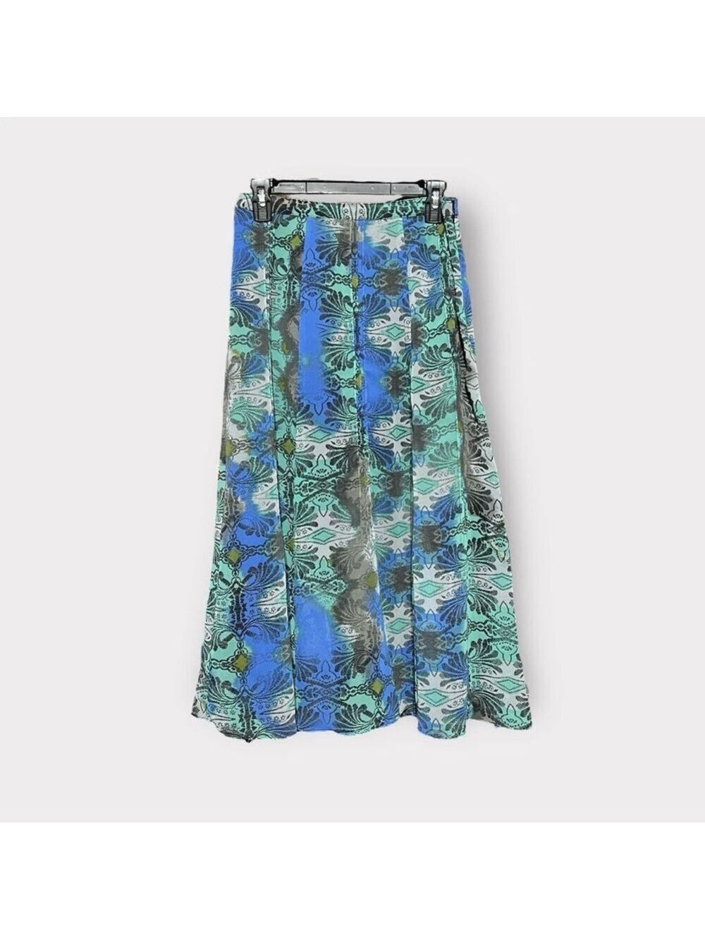 86 Vintage Y2K Small 4 Midi Skirt High Waisted Floral Corpcore Office Auction
